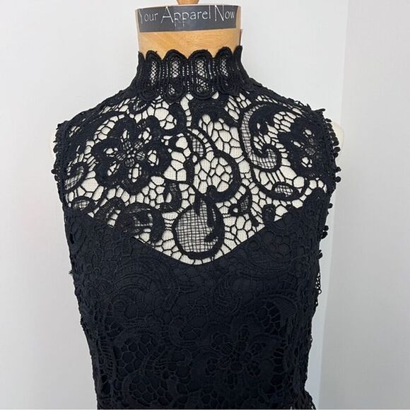 MAINSTRIP NWT Black Sleeveless Lace Midi Dress size Small (377) - Picture 9 of 10